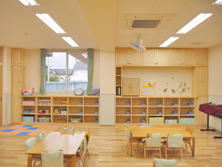 壁面ロッカー及び収納戸棚(2)（3才用）　全体